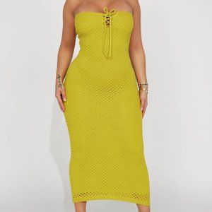 Lime crochet maxi dress🍋